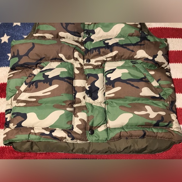 Vintage Ralph Lauren Polo DENIM & And SUPPLY CAMO DOWN REVERSIBLE VEST XL Rlpc 1 - Picture 13 of 16